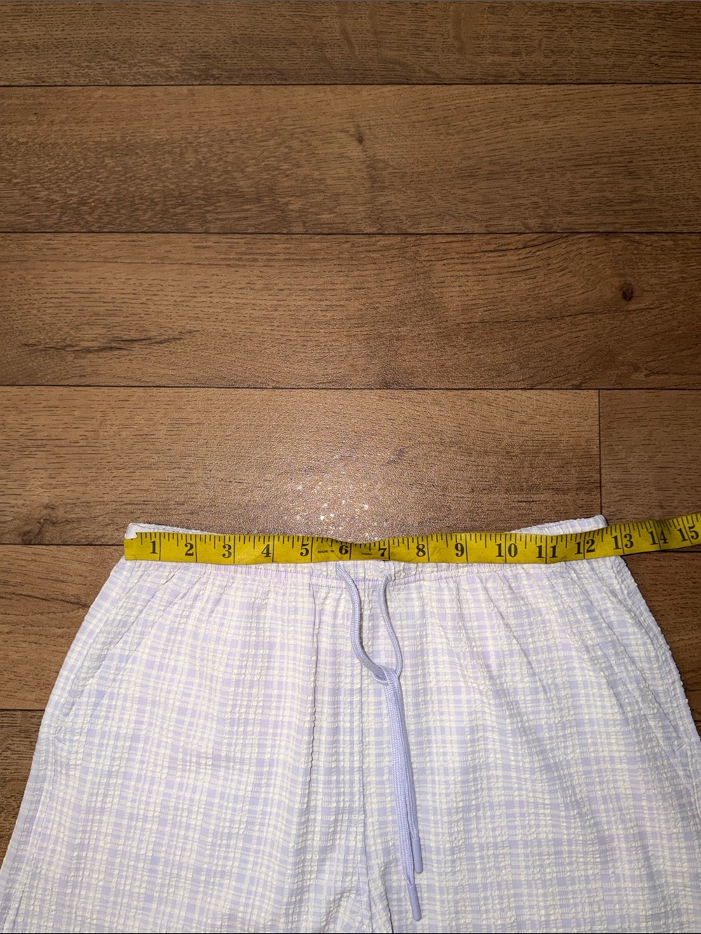 Lululemon Size XS Seersucker Check Pull-On Short 3" Butter Cream Lavender Dainty - Picture 11 of 14
